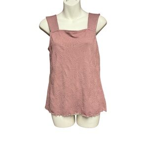 Maurices size medium dusty rose pink Sleeveless Tank Top with Textured Design